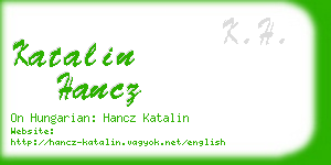 katalin hancz business card
